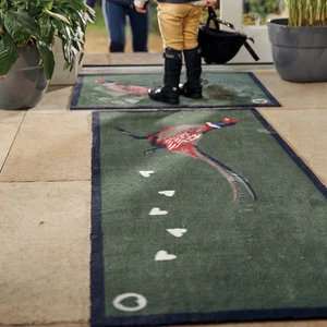Hug Rug (Pheasant 2 Green) Dirt Trapper Door Mat & Runner | Machine Washable - Picture 1 of 9