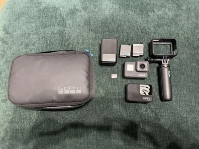 GoPro Action Camera Kit with 2 Batteries, 128GB Card, Grip, Case Used - Image 1 of 4