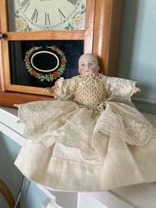 Antigua Muñeca Bisque Pequeña 6" Hecha a Mano Vestido Pintado Zapatos Articulados Brazos Piernas - Imagen 1 de 10