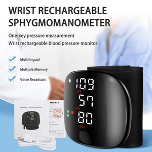 Esfigmomanómetro médico electrónico con pantalla LCD grande digital de muñeca inteligente - Imagen 1 de 5