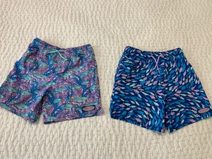 Vineyard Vines Printed Chappy Swim Trunks Lot of 2 Boys Size Small EUC - Picture 1 of 11
