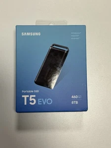 Samsung T5 EVO 8TB SSD Black USB 3.2 Gen 1 Portable External - BRAND NEW - Afbeelding 1 van 2