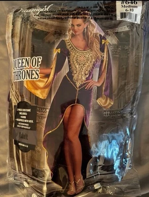 Disfraz Reina de Tronos Terciopelo Morado Talla Mediana Disfraz Foto 1 de 3
