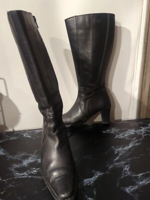 Pikolinos Botas Hasta la Rodilla Zapatos Mujer Talla 39 EU 8.5US Cuero Negro Cremallera $300 Foto 1 de 4