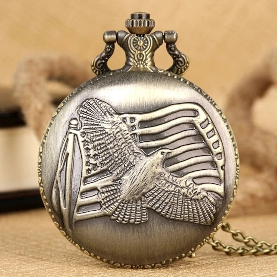 Montre Gousset Aigle American Bald Eagle Etats-Unis - Photo 1/4