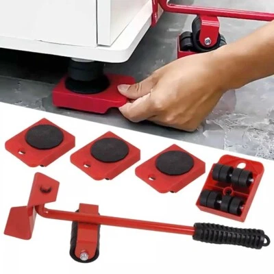 Möbelheber Möbeltransport Möbelrollen Set 5 tlg. 360° Umzughelfer Möbelrücker DE - Bild 1 von 4