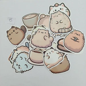 25pc Random Cartoon Cats Coffee Stickers Scrapbook Mobile Laptop DIY Decor AUS B - Picture 1 of 1