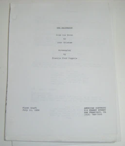 The Rainmaker Screenplay By Francis Ford Coppola - Picture 1 of 3