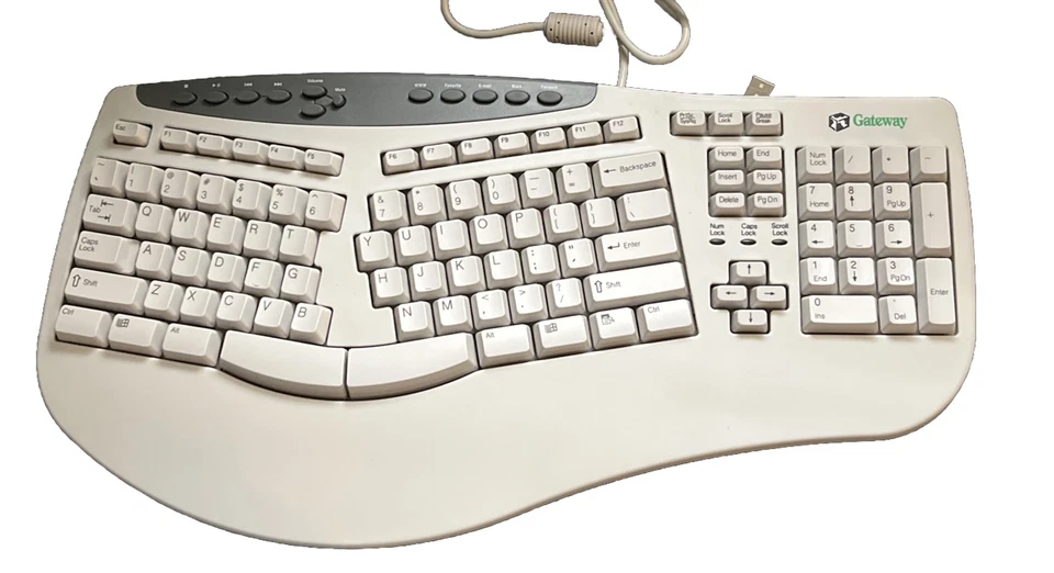 Gateway Natural MultiMedia Keyboard Ergonomic Comfort SK– 6205H - Image 1 of 4