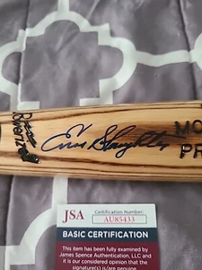 Enos Slaughter Signed Autographed Louisville Slugger  Cardinals JSA  - Picture 1 of 11