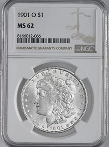 1901-O  $1  MORGAN SILVER DOLLAR  MINT STATE NGC MS62 #8166012-066 (VAM-20 /1A) - Picture 1 of 5