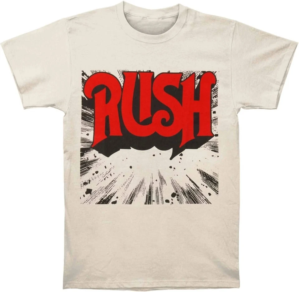 RUSH - Camiseta CREMA Logo Álbum Debut - Talla Grande L - NUEVA Oficial Foto 1 de 1