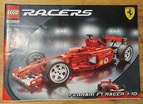 Original building instructions LEGO Technic RACERS 8386 - Ferrari F1 1:10, mint condition
