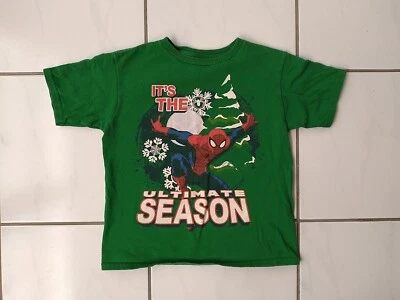 Boys size 7 Marvel Spider-Man Christmas Spider-Man T-shirt - Image 1 of 2