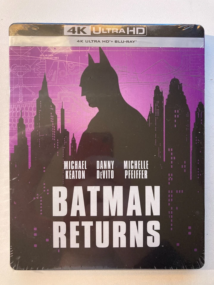 Batman Returns w. Steelbook (4K UHD + Blu-ray, Import, Region Free) *NEW* Foto 1 de 4
