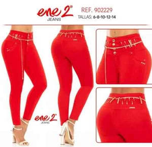 ENE2,Jeans Colombianos, Push Up Jeans, Levanta Cola, USA Size 3 & 11 - Picture 1 of 5