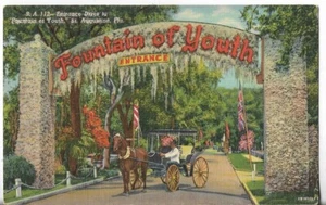 Vtg Postcard - Fountain of Youth Entrance - St Augustine, Florida - Picture 1 of 2