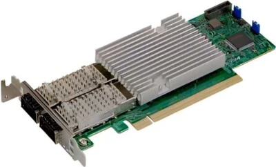 Supermicro AOC-S100GC-i2C Rev 1.02 100GbE 2-Port  PCIe 4.0 x16 Low Profile Card - Image 1 of 2