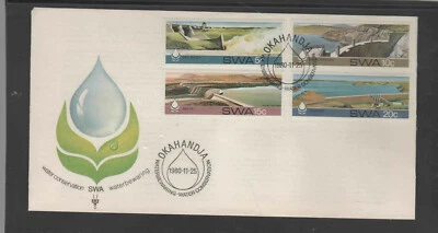 SOUTH WEST AFRICA #467-470 1980 WATER CONSERVATION  DESERT MINT VF NH O.G FDC c - Image 1 of 2