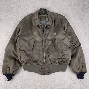 Vintage 90s Alpha Industries Flight Jacket Men XL Green 72 CWU 45/p US Air Force - Picture 1 of 8