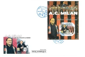 -- BERLUSCONI -- MILAN AC - 2011 Foglietto MOZAMBIQUE busta FDC - Berlusca - Picture 1 of 1
