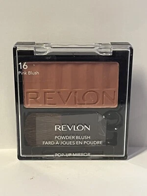 Revlon Powder Blush with Pop-Up Mirror & Brush, 16 Pink Blush, 0.18 oz (Single) - Image 1 of 3