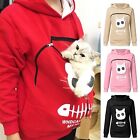 Tops Cat Pouch Hood Pullover Women’s Carry Blouse Animal Breathable Sweatshirt