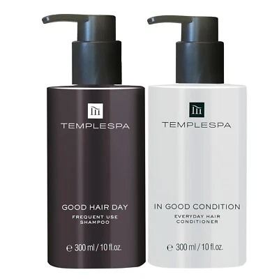 TEMPLESPA Temple Spa Good Hair Day Shampoo & Conditioner Set 2 x 300ml Bottles - 600ml