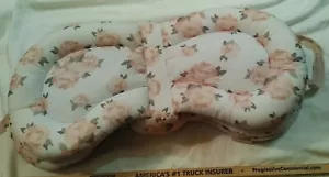 Nursing,Breastfeeding Pillow, Infantino Elevate Adjustable Pink Roses/Grey/White - Picture 1 of 8