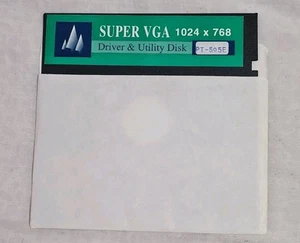 SUPER VGA - Driver & Utility Disk 1/1 - PT-505E | 5.25" Vintage Floppy - Photo 1/4