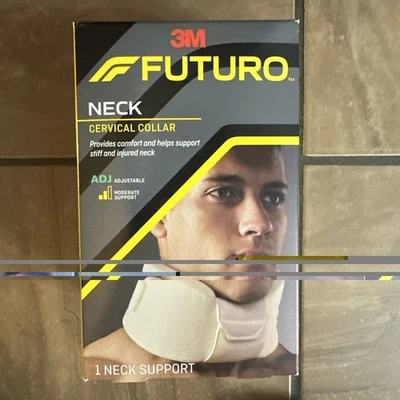 3M Futuro Neck White Cervical Collar Brace Adjustable Moderate Support NEW - Image 1 of 3