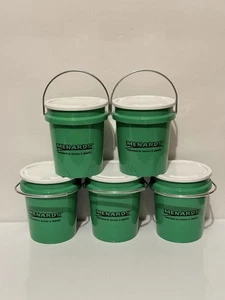 Juego de 5 Menards 400 ml mini cubo de pintura mango de acero con tapas NUEVO - Imagen 1 de 4