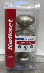 Kwikset Tylo Pomello per porta ingresso con chiave cromata satinata - Foto 1 di 8