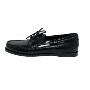Auth SAINT LAURENT PARIS 502502 Black Leather Men's Shoes - Picture 1 of 7