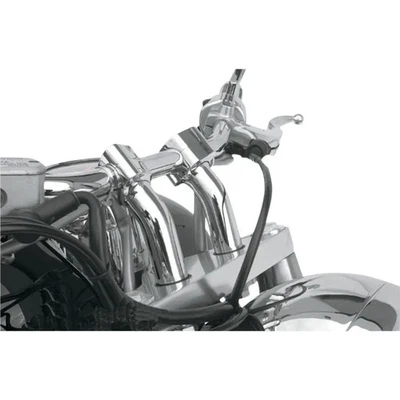 Baron BA-7410U Chrome Kickback Handlebar 4" Risers Harley Metric Honda VTX - Изображение 1 из 2