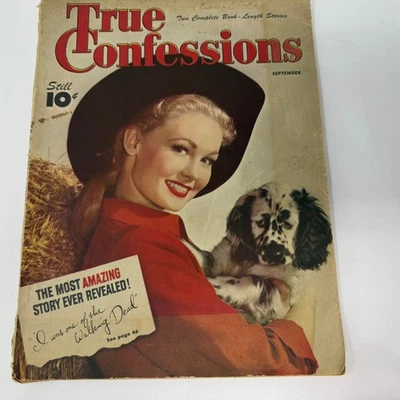 True Confessions Magazine September 1947 Vintage Collectible Pulp Fiction - Image 1 of 4