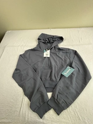 Chaqueta Soffe Wind Niñas Escuadrón 1/4 Cremallera Sudadera con Capucha Nylon Corta Talla XL Nueva Gris $33 Foto 1 de 4