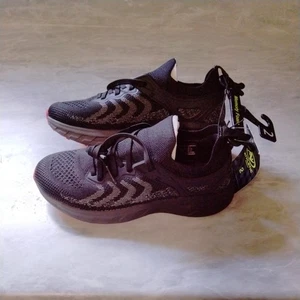 NEW Athletic Works memory foam Sneakers black/grey w/red sole youth sz 2 New - Picture 1 of 10