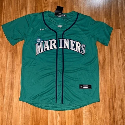 Camiseta deportiva para hombre Seattle Mariners Cal Raleigh Aqua Teal cosida Foto 1 de 2