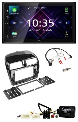 JVC DAB 2DIN Lenkrad Bluetooth USB Autoradio für Mitsubishi Mirage SpaceStar ab - Bild 1 von 4