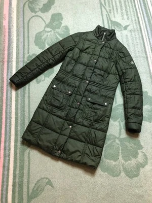 Barbour quilt long jacket size USA 6 outdoor winter distressed wmns girls rare - Image 1 of 4