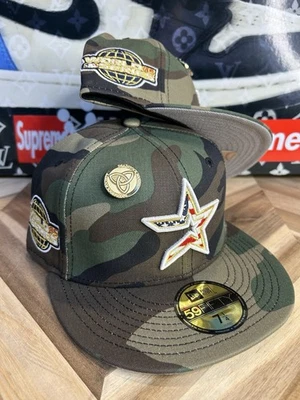 New Era App Exclusive Veterans Day Flag Houston Astros Camo Fitted 7 1/4 Rare - Image 1 of 4