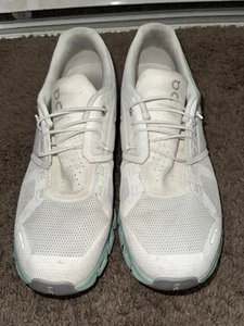 On Cloud 5 Ultra Lightweight Running Sneakers White Mint Green Used Men’s Size8 - Picture 1 of 9
