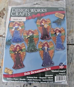 Design Works Feltro Paillettes Angeli Musicali Ornamento Kit 5283 - Foto 1 di 2