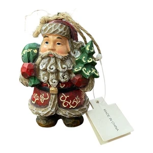 "Adorno de Papá Noel con saco y árbol de 3,5""" - Imagen 1 de 2