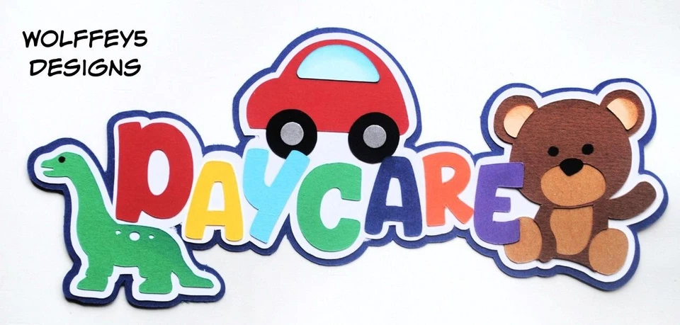 CRAFTECAFE GUARDERÍA NIÑO ESCUELA TÍTULO papel piezas álbum de recortes troquelado pieza 3D Foto 1 de 1