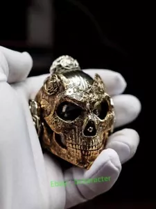 Máscara Mecánica Puño de Hierro Artesanal EDC "Rosa" 8cm Alivio del Estrés Metal Juguete Modelo - Imagen 1 de 6