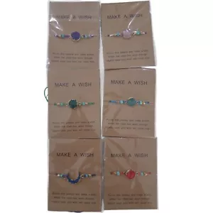 6x Make A Wish Bracelet Resin Hand Woven Bracelet Personalized Jewelry - Picture 1 of 9