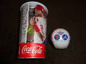 PHILLIES~2019 BAILE DE APERTURA Y TAZA DE RECUERDO Bryce Harper/J.T. Realmuto SGA - Imagen 1 de 6