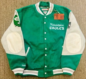 Philadelphia Eagle Mitchell & Ness Princess Diana Letterman Varsity Jacket Large - Picture 1 of 11